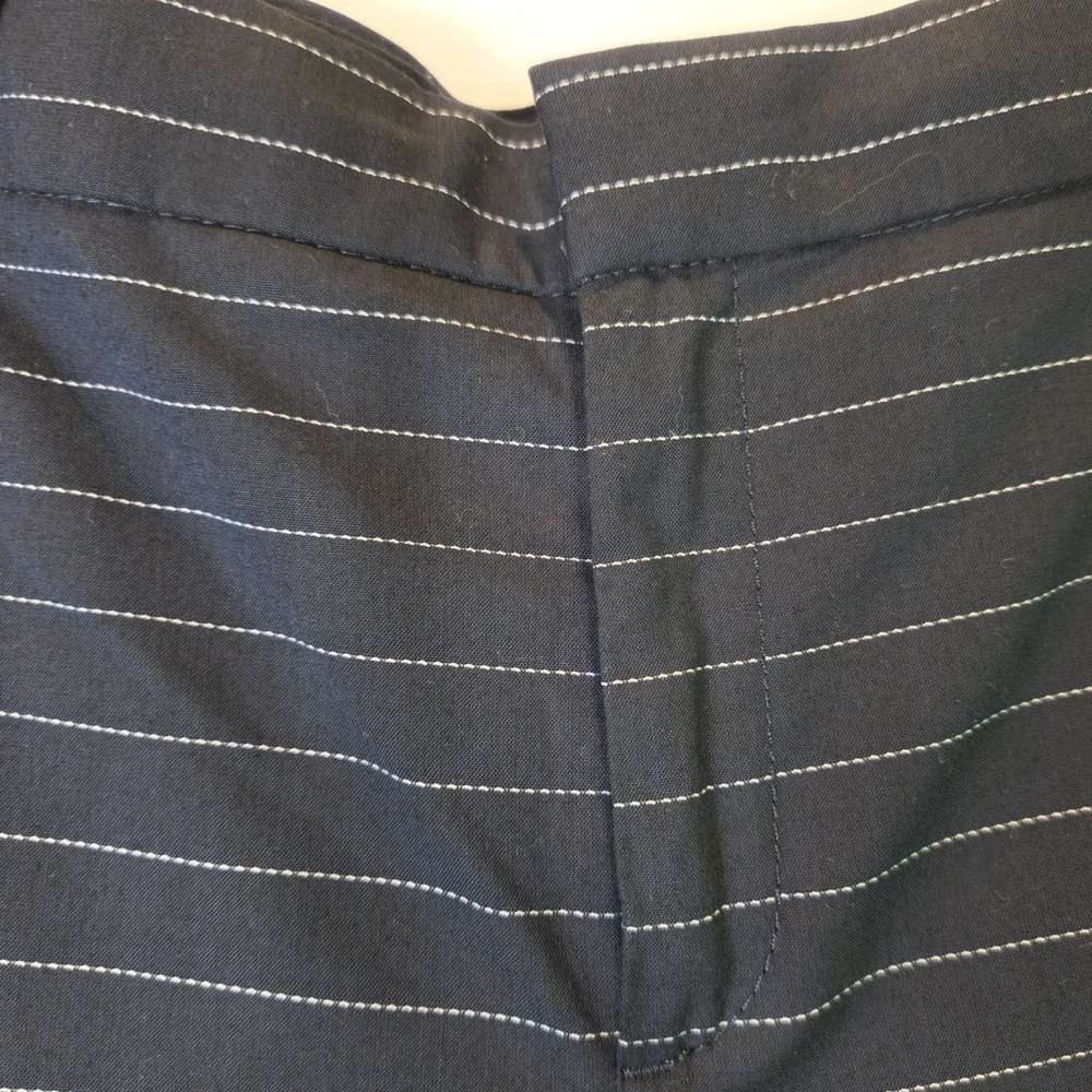 Banana‎ Republic Womens Navy Blue Horizontal Pinstripe Straight Leg Pants Size 8 - Picture 4 of 8